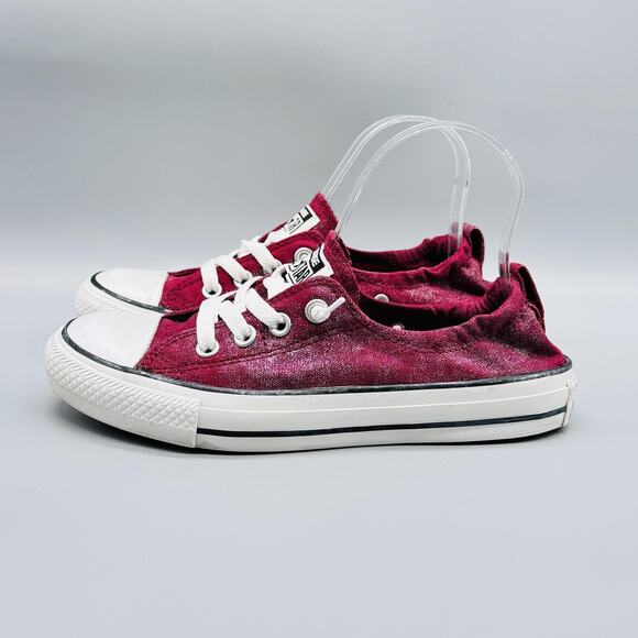 Converse Shoes Women 7 Red Chuck Taylor All Star Shoreline Slip Low Top Sneakers - Picture 5 of 12